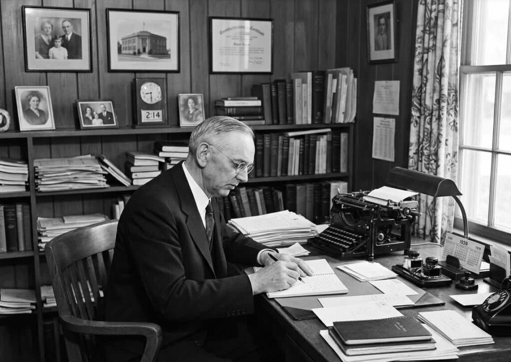 edgar cayce working at his office